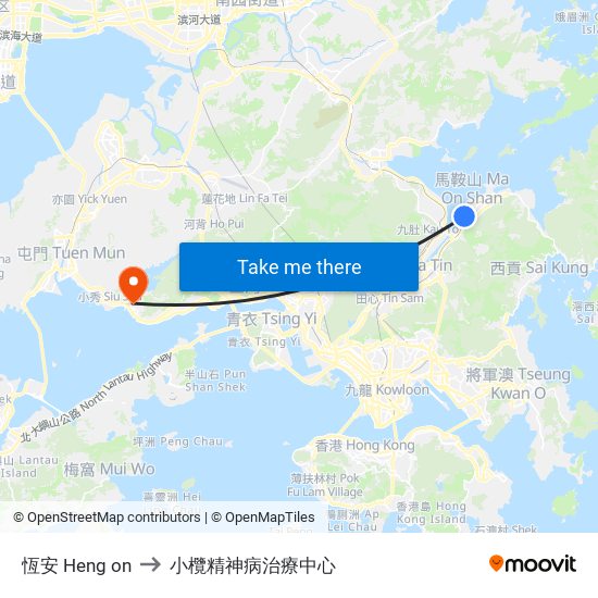 恆安 Heng on to 小欖精神病治療中心 map