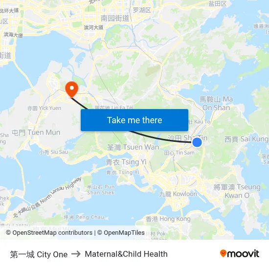 City One to Maternal & Child Health map