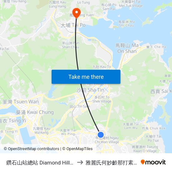 鑽石山站總站 Diamond Hill Station B/T to 雅麗氏何妙齡那打素醫院-急診 map