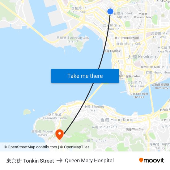 東京街 Tonkin Street to Queen Mary Hospital map