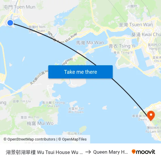 Wu Tsui House Wu King Estate to Queen Mary Hospital map