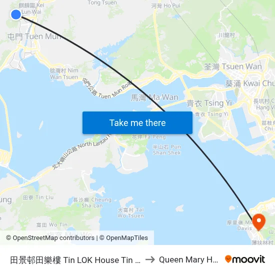 Tin Lok House, Tin King Estate to Queen Mary Hospital map