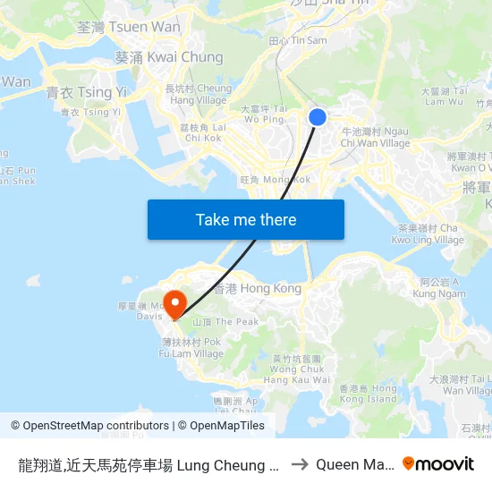 Lung Cheung Road, Near Tin Ma Court Carpark to Queen Mary Hospital map