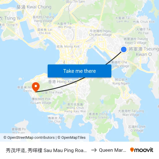 Sau Mau Ping Road, Outside Sau Fai House to Queen Mary Hospital map