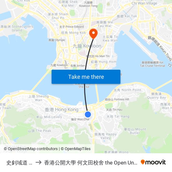 史釗域道 Stewart Road to 香港公開大學 何文田校舍 the Open University Of Hong Kong Ho Man Tin Campus map
