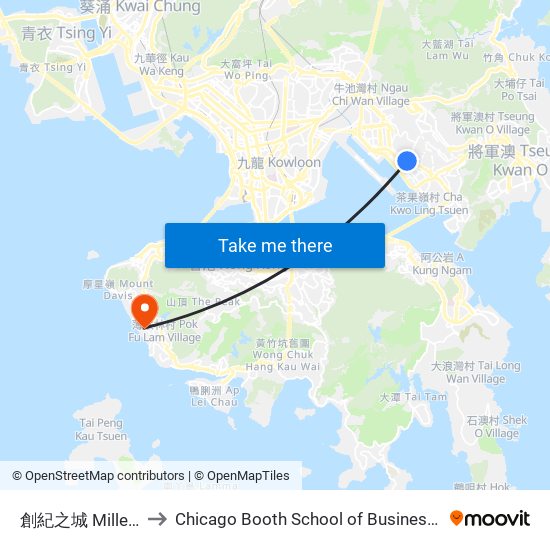 創紀之城 Millennium City to Chicago Booth School of Business Hong Kong campus map