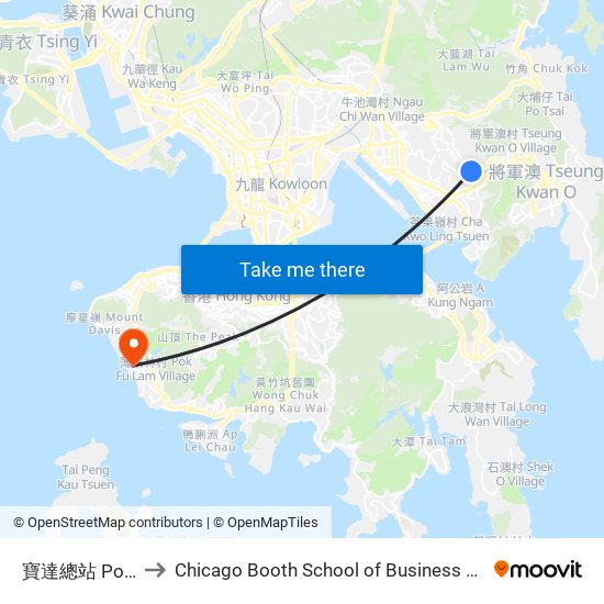 寶達總站 Po Tat B/T to Chicago Booth School of Business Hong Kong campus map