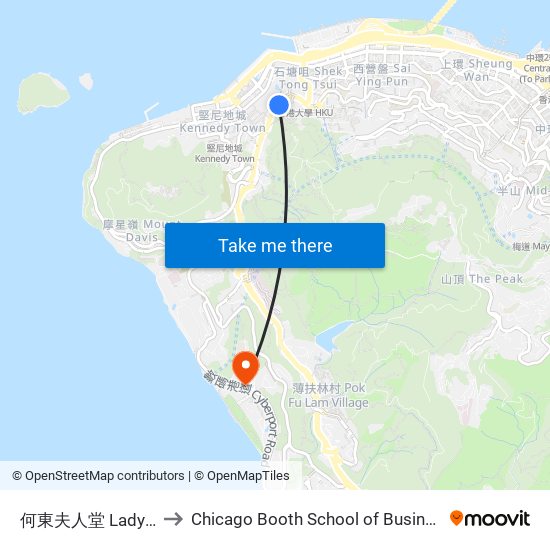 何東夫人堂 Lady Ho Tung Hall to Chicago Booth School of Business Hong Kong campus map