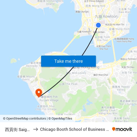 西貢街 Saigon Street to Chicago Booth School of Business Hong Kong campus map