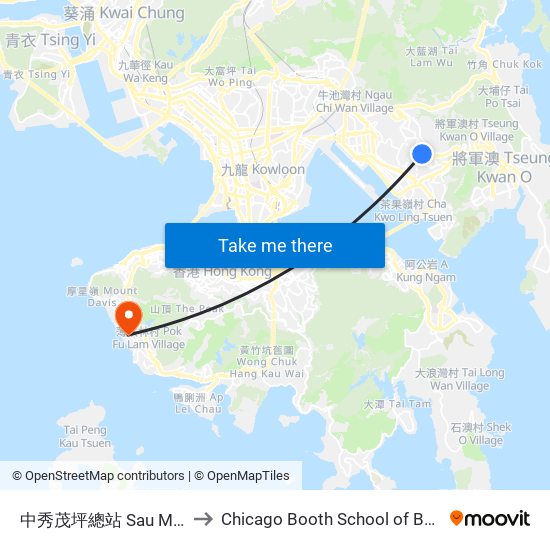 中秀茂坪總站 Sau Mau Ping (Central) B/T to Chicago Booth School of Business Hong Kong campus map