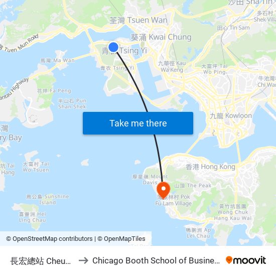 長宏總站 Cheung Wang B/T to Chicago Booth School of Business Hong Kong campus map