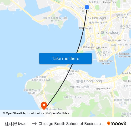 桂林街 Kweilin Street to Chicago Booth School of Business Hong Kong campus map