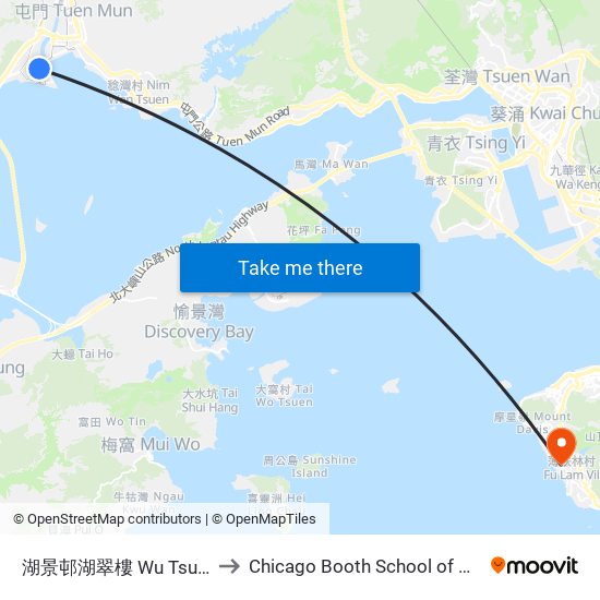 湖景邨湖翠樓 Wu Tsui House Wu King Estate to Chicago Booth School of Business Hong Kong campus map