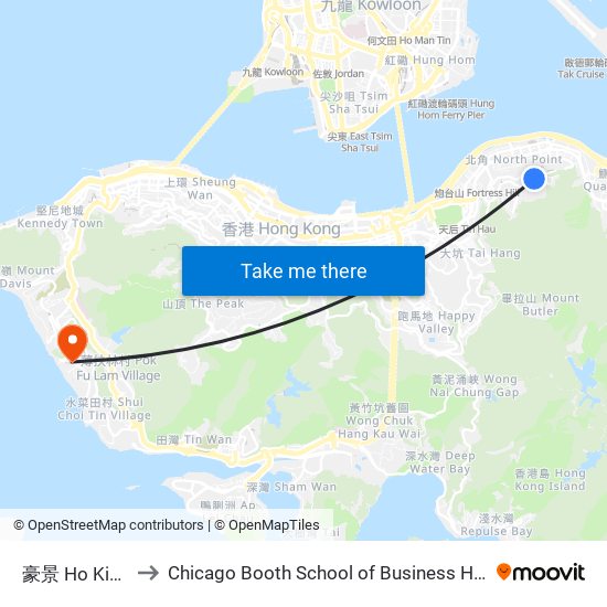 豪景 Ho King View to Chicago Booth School of Business Hong Kong campus map