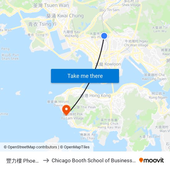 豐力樓 Phoenix House to Chicago Booth School of Business Hong Kong campus map