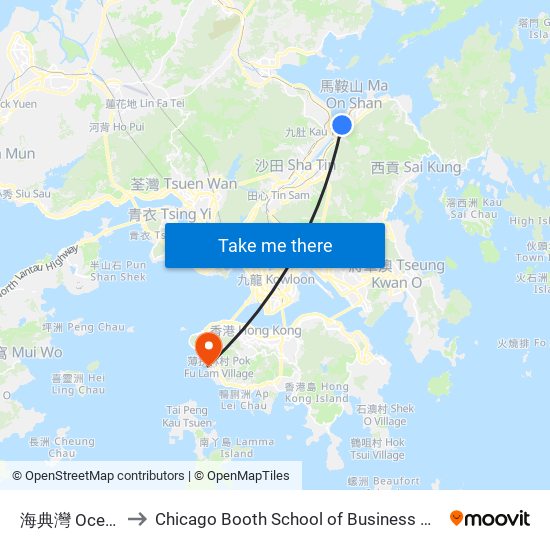 海典灣 Ocean View to Chicago Booth School of Business Hong Kong campus map