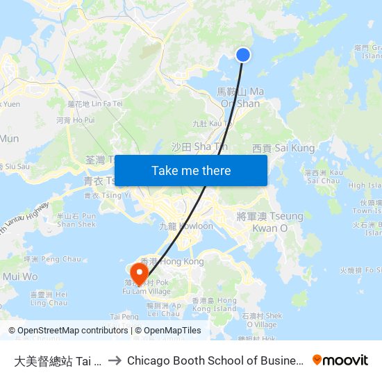 大美督總站 Tai Mei Tuk B/T to Chicago Booth School of Business Hong Kong campus map