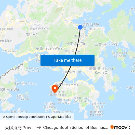 天賦海灣 Providence Bay to Chicago Booth School of Business Hong Kong campus map