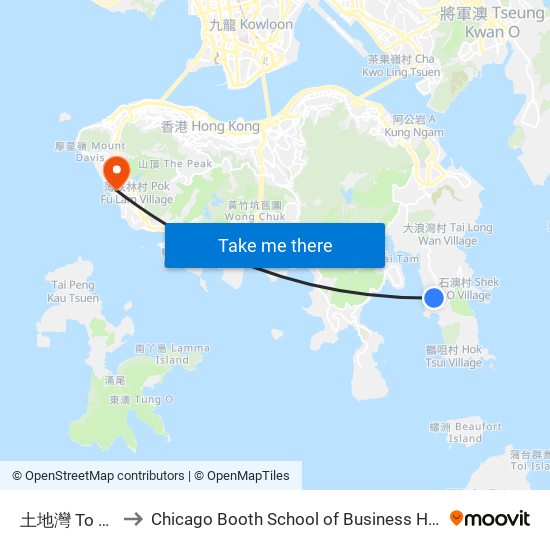 土地灣 To Tei Wan to Chicago Booth School of Business Hong Kong campus map