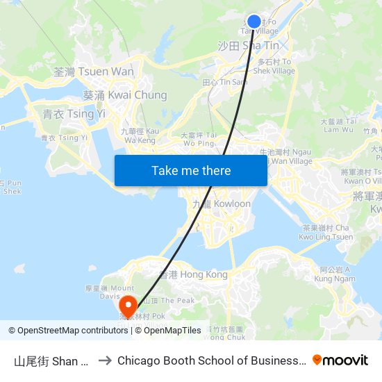 山尾街 Shan Mei Street to Chicago Booth School of Business Hong Kong campus map