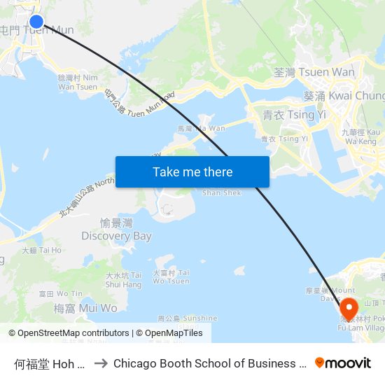 何福堂 Hoh Fuk Tong to Chicago Booth School of Business Hong Kong campus map
