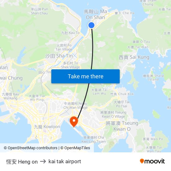 恆安 Heng on to kai tak airport map