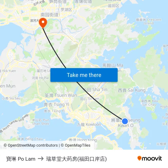 寶琳 Po Lam to 瑞草堂大药房(福田口岸店) map