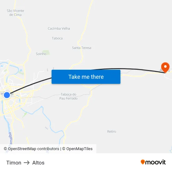 Timon to Altos map