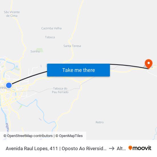 Avenida Raul Lopes, 411 | Oposto Ao Riverside Shopping to Altos map