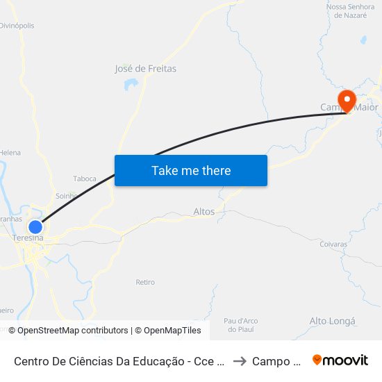 Centro De Ciências Da Educação - Cce 01| Acesso Hu to Campo Maior map