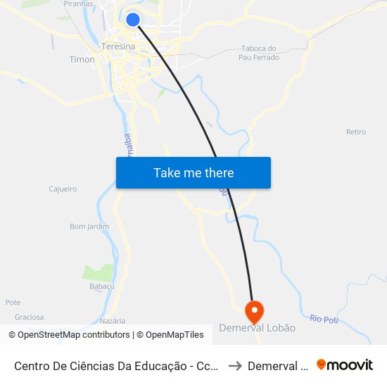 Centro De Ciências Da Educação - Cce 13 | Acesso Hu to Demerval Lobão map