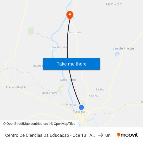 Centro De Ciências Da Educação - Cce 13 | Acesso Hu to União map