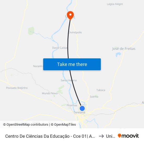 Centro De Ciências Da Educação - Cce 01| Acesso Hu to União map