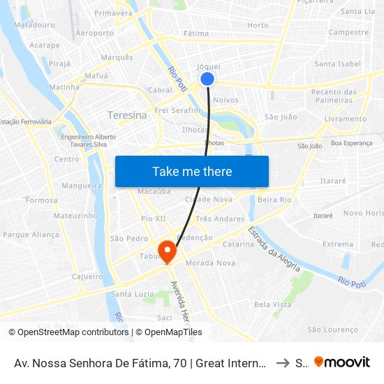 Av. Nossa Senhora De Fátima, 70 | Great International School to Sul map