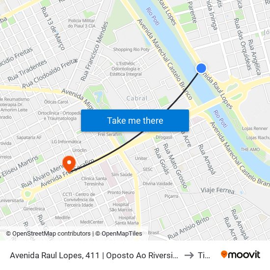 Avenida Raul Lopes, 411 | Oposto Ao Riverside Shopping to Timon map