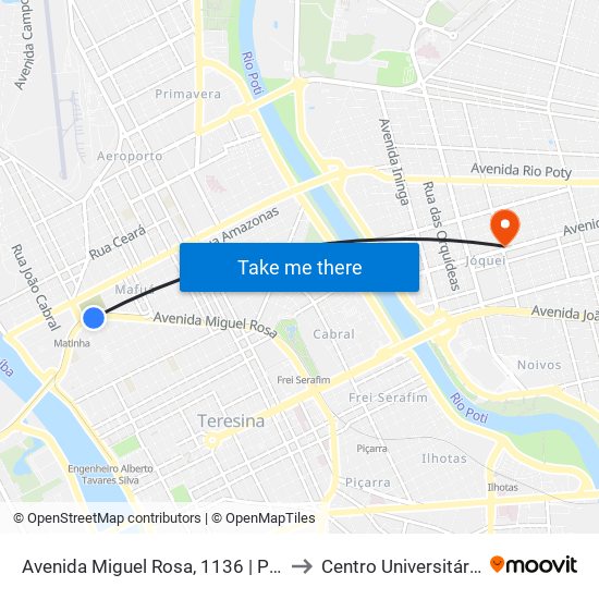 Avenida Miguel Rosa, 1136 | Próximo Ao Cemitério São José to Centro Universitário Santo Agostinho map