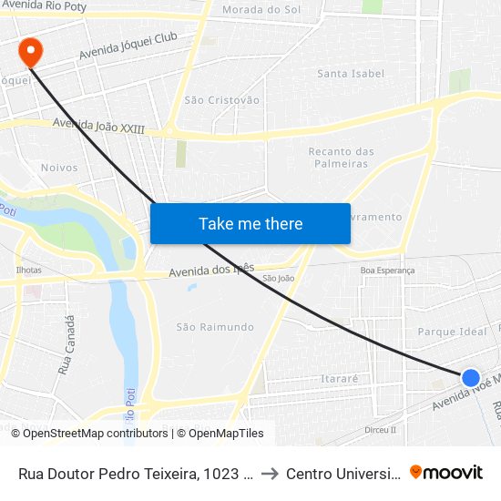 Rua Doutor Pedro Teixeira, 1023 | Oposto À Estação De Metrô-Parque Ideal to Centro Universitário Santo Agostinho map
