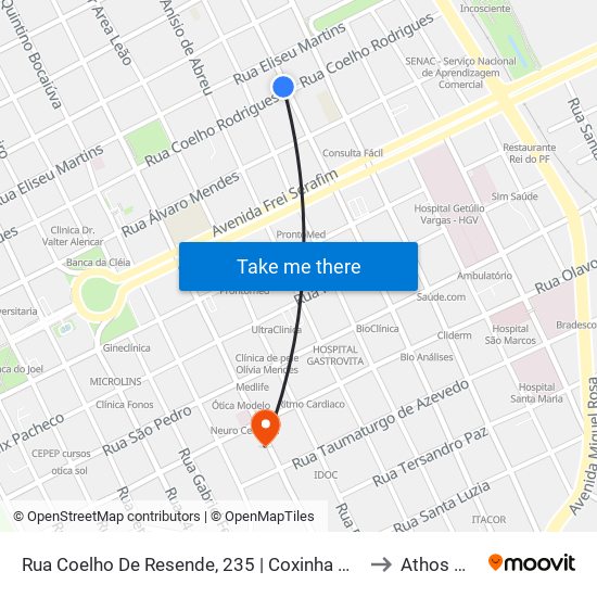 Rua Coelho De Resende, 235 | Coxinha No Cone to Athos Med map