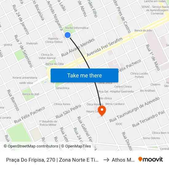 Praça Do Fripisa, 270 | Zona Norte E Timon to Athos Med map