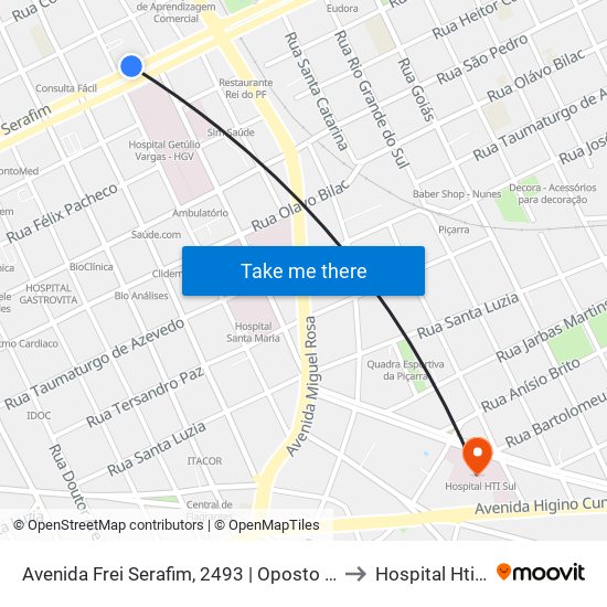 Avenida Frei Serafim, 2493 | Oposto Ao Hgv to Hospital Hti Sul map