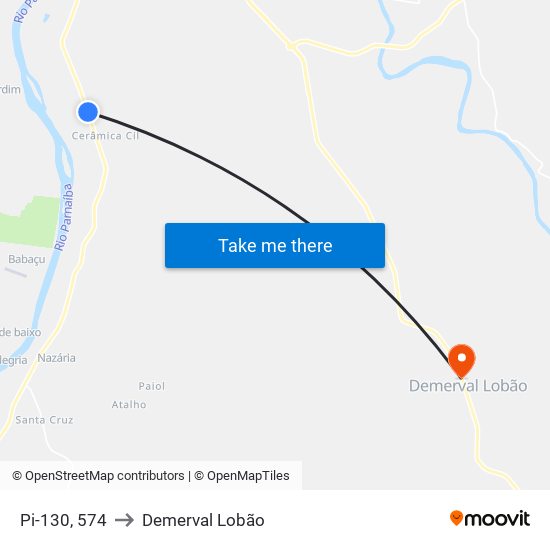 Pi-130, 574 to Demerval Lobão map