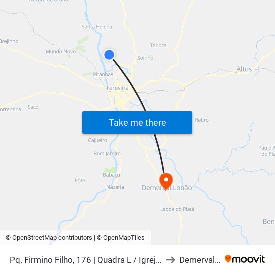 Pq. Firmino Filho, 176 | Quadra L / Igreja São Vicente Pallotti to Demerval Lobão map