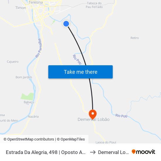 Estrada Da Alegria, 498 | Oposto Ao Petrel to Demerval Lobão map