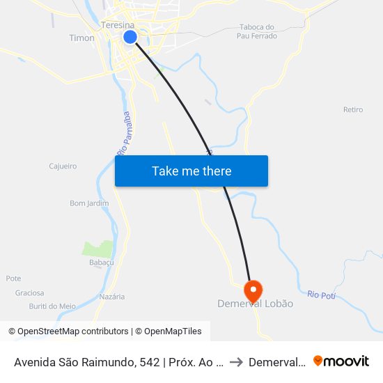 Avenida São Raimundo, 542 | Próx. Ao Mercado Da Piçarra to Demerval Lobão map