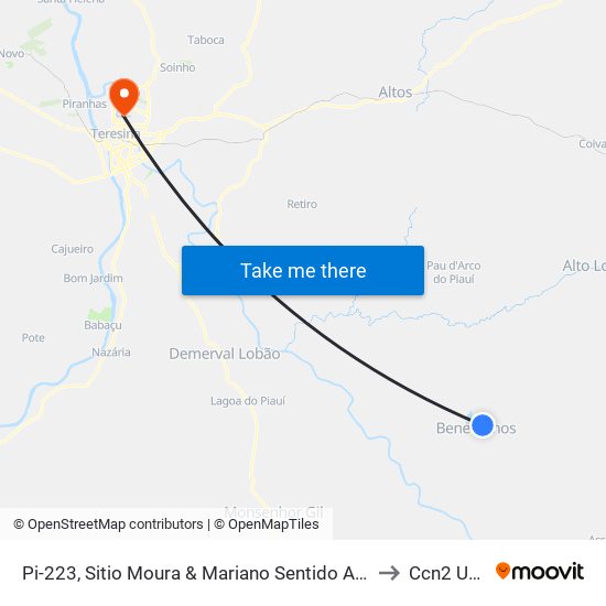 Pi-223, Sitio Moura & Mariano Sentido Altos to Ccn2 Ufpi map