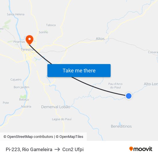 Pi-223, Rio Gameleira to Ccn2 Ufpi map