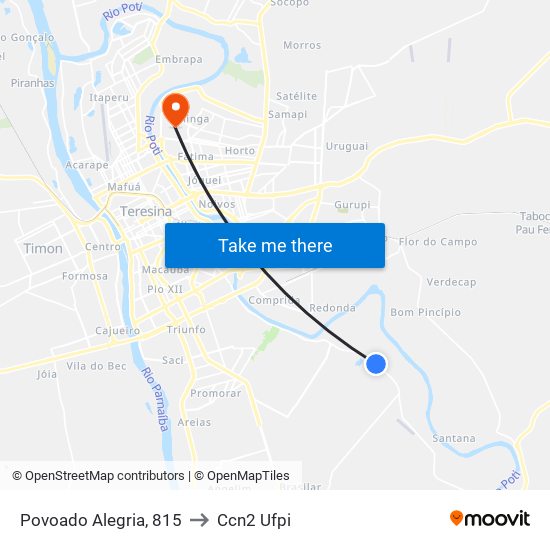Povoado Alegria, 815 to Ccn2 Ufpi map