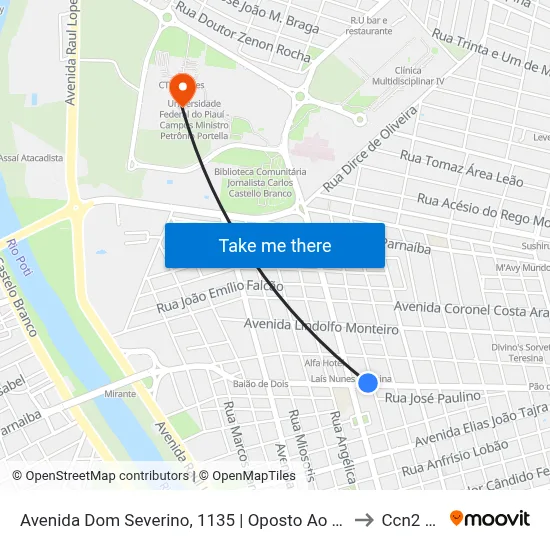 Avenida Dom Severino, 1135 | Oposto Ao Mcdonald's to Ccn2 Ufpi map