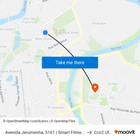 Avenida Jerumenha, 5161 | Smart Fitiness to Ccn2 Ufpi map
