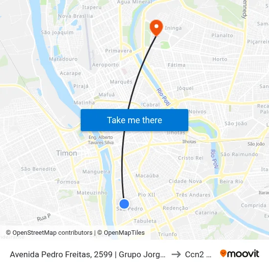 Avenida Pedro Freitas, 2599 | Grupo Jorge Batista to Ccn2 Ufpi map